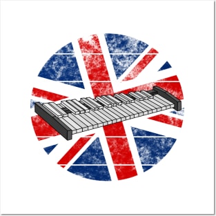 Xylophone UK Flag Britain Xylophonist Percussionist British Musician Posters and Art